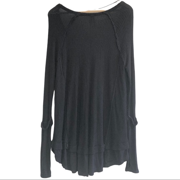 Free People Lightweight, Loose Fit Thermal, Black, Size Small - Picture 5 of 7